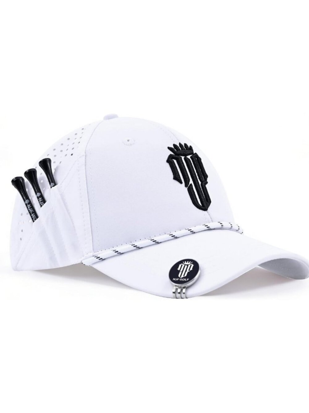 Men's Lightweight Adjustable Golf Hat with Tee Holder & Magnetic Ball Marker